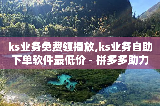 ks业务免费领播放,ks业务自助下单软件最低价 - 拼多多助力软件 - 怎样在拼多多助力好友