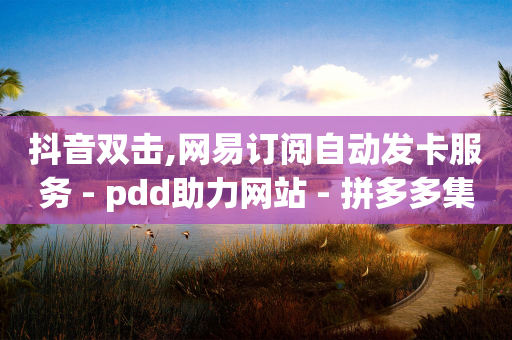 抖音双击,网易订阅自动发卡服务 - pdd助力网站 - 拼多多集现金最少拉多少人-第1张图片-靖非智能科技传媒