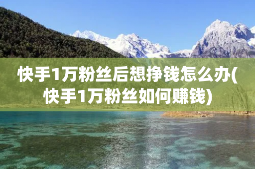 快手1万粉丝后想挣钱怎么办(快手1万粉丝如何赚钱)-第1张图片-靖非智能科技传媒