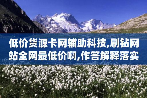 低价货源卡网辅助科技,刷钻网站全网最低价啊,作答解释落实 _ VIP345.324.65-第1张图片-靖非智能科技传媒