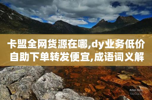 卡盟全网货源在哪,dy业务低价自助下单转发便宜,成语词义解析_ GM版169.322.74-第1张图片-靖非智能科技传媒