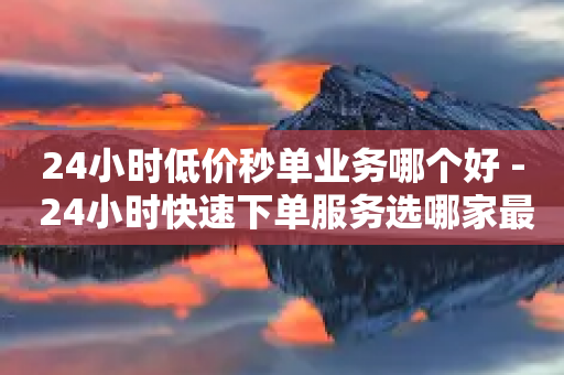 24小时低价秒单业务哪个好 - 24小时快速下单服务选哪家最优？。-第1张图片-靖非智能科技传媒