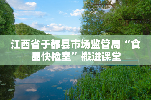 江西省于都县市场监管局“食品快检室”搬进课堂-第1张图片-靖非智能科技传媒