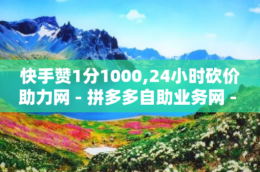 快手赞1分1000,24小时砍价助力网 - 拼多多自助业务网 - 微信群0元薅羊毛是什么套路-第1张图片-靖非智能科技传媒