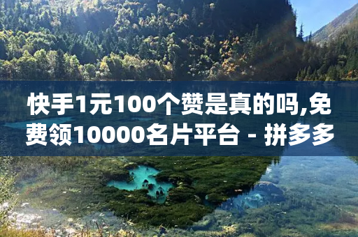 快手1元100个赞是真的吗,免费领10000名片平台 - 拼多多砍价免费拿商品 - pdd订单