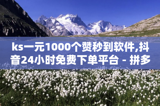 ks一元1000个赞秒到软件,抖音24小时免费下单平台 - 拼多多业务关注下单平台入口链接 - 抖音24小时免费下单