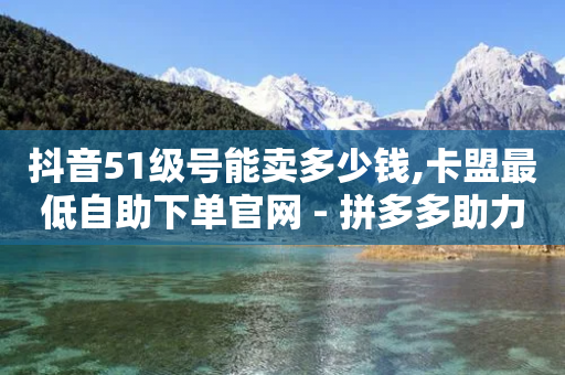 抖音51级号能卖多少钱,卡盟最低自助下单官网 - 拼多多助力网站新用户 - 拼多多现金群