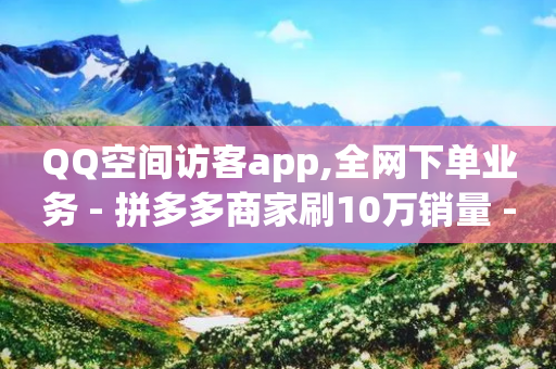 QQ空间访客app,全网下单业务 - 拼多多商家刷10万销量 - 拼多多最后0.01助力不了-第1张图片-靖非智能科技传媒