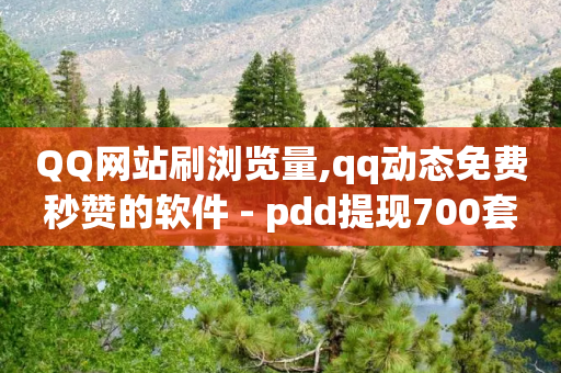 QQ网站刷浏览量,qq动态免费秒赞的软件 - pdd提现700套路最后一步 - 吾爱助力网官网