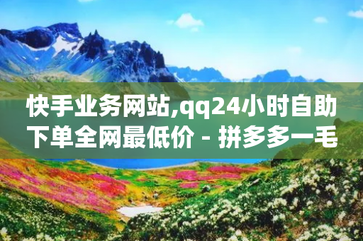 快手业务网站,qq24小时自助下单全网最低价 - 拼多多一毛十刀平台 - 24小时自动发卡平台-第1张图片-靖非智能科技传媒