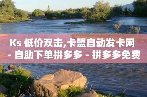 Ks 低价双击,卡盟自动发卡网 - 自助下单拼多多 - 拼多多免费领5件1500元助力-第1张图片-靖非智能科技传媒