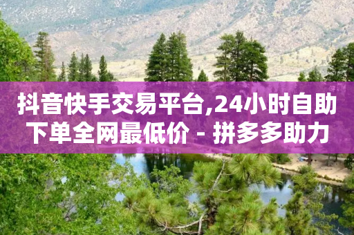 抖音快手交易平台,24小时自助下单全网最低价 - 拼多多助力 - 拼多多链接开头是什么-第1张图片-靖非智能科技传媒