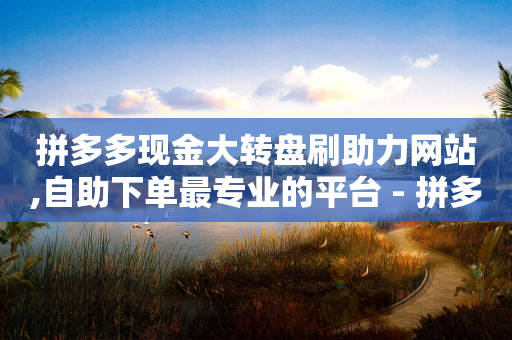 拼多多现金大转盘刷助力网站,自助下单最专业的平台 - 拼多多新用户助力网站 - 拼多多内部精简版-第1张图片-靖非智能科技传媒