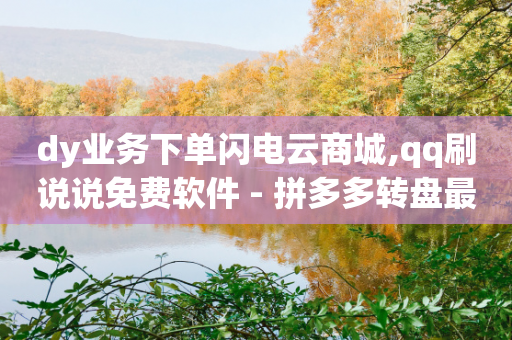 dy业务下单闪电云商城,qq刷说说免费软件 - 拼多多转盘最后0.01解决办法 - 拼多多无限助力app-第1张图片-靖非智能科技传媒