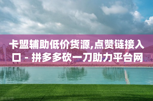 卡盟辅助低价货源,点赞链接入口 - 拼多多砍一刀助力平台网站 - 吾爱助手app官网登录入口-第1张图片-靖非智能科技传媒