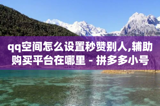 qq空间怎么设置秒赞别人,辅助购买平台在哪里 - 拼多多小号自助购买平台 - 拼多多不付款给商家会封号吗