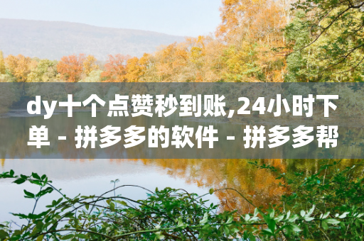 dy十个点赞秒到账,24小时下单 - 拼多多的软件 - 拼多多帮人家砍价链接是什么-第1张图片-靖非智能科技传媒