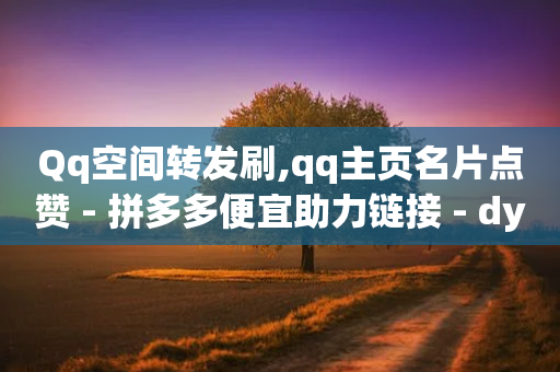 Qq空间转发刷,qq主页名片点赞 - 拼多多便宜助力链接 - dy业务卡盟网站-第1张图片-靖非智能科技传媒