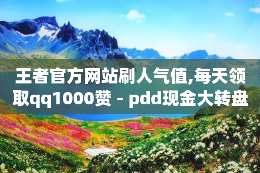 王者官方网站刷人气值,每天领取qq1000赞 - pdd现金大转盘助力网站 - 拼多多免费助力群最新-第1张图片-靖非智能科技传媒