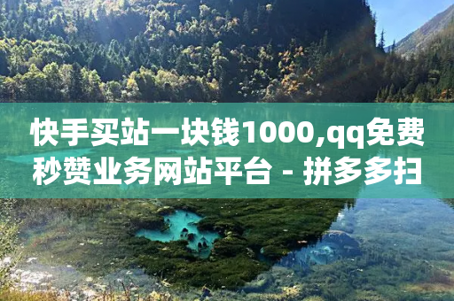 快手买站一块钱1000,qq免费秒赞业务网站平台 - 拼多多扫码助力软件 - 拼多多吞刀是真的吗-第1张图片-靖非智能科技传媒