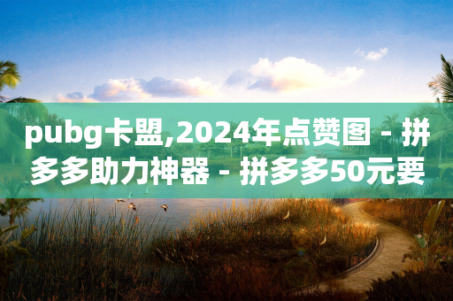 pubg卡盟,2024年点赞图 - 拼多多助力神器 - 拼多多50元要找多少个人