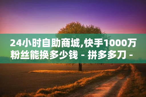 24小时自助商城,快手1000万粉丝能换多少钱 - 拼多多刀 - 拼多多的700元提现是真的吗-第1张图片-靖非智能科技传媒