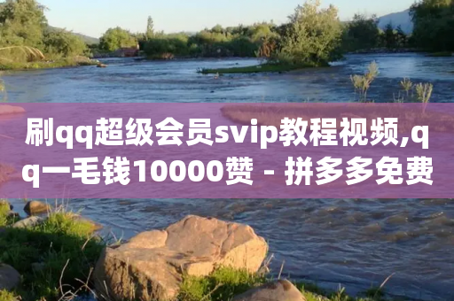 刷qq超级会员svip教程视频,qq一毛钱10000赞 - 拼多多免费助力网站 - 拼多多商家怎么强行取消订单-第1张图片-靖非智能科技传媒