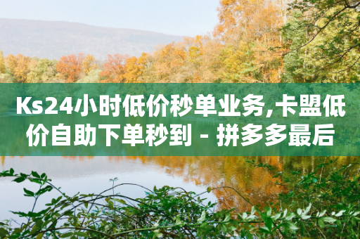 Ks24小时低价秒单业务,卡盟低价自助下单秒到 - 拼多多最后0.01助力不了 - 拼多多改销量软件下载-第1张图片-靖非智能科技传媒