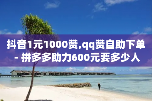 抖音1元1000赞,qq赞自助下单 - 拼多多助力600元要多少人 - 怎样在拼多多上无货源开店