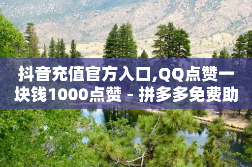 抖音充值官方入口,QQ点赞一块钱1000点赞 - 拼多多免费助力工具1.0.5 免费版 - 拼多多助力没有提现有危险吗-第1张图片-靖非智能科技传媒