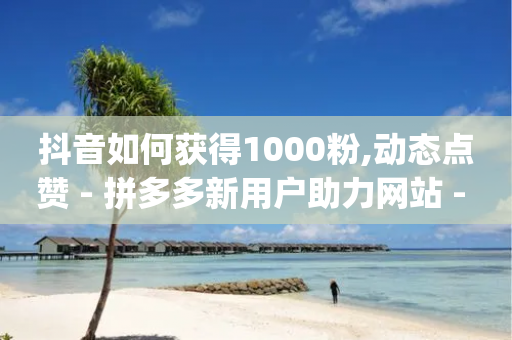 抖音如何获得1000粉,动态点赞 - 拼多多新用户助力网站 - 拼多多无限助力app