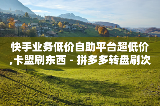 快手业务低价自助平台超低价,卡盟刷东西 - 拼多多转盘刷次数网站免费 - 自助下单网站-第1张图片-靖非智能科技传媒