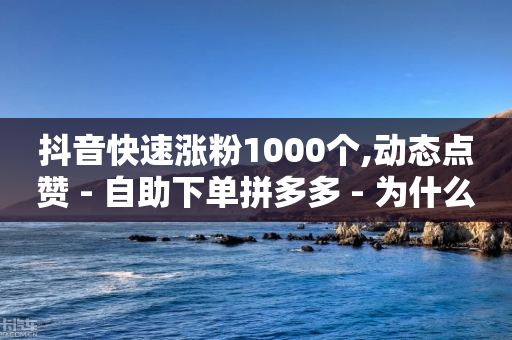 抖音快速涨粉1000个,动态点赞 - 自助下单拼多多 - 为什么拼多多会吞规格-第1张图片-靖非智能科技传媒