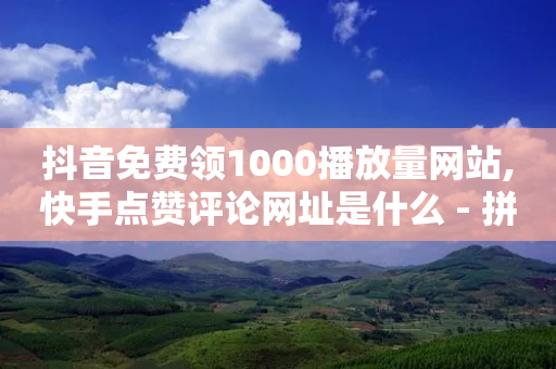 抖音免费领1000播放量网站,快手点赞评论网址是什么 - 拼多多帮砍助力网站便宜 - 闲鱼货源一件代发从哪里找-第1张图片-靖非智能科技传媒