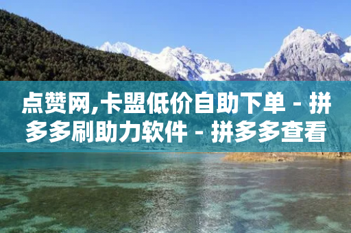 点赞网,卡盟低价自助下单 - 拼多多刷助力软件 - 拼多多查看免费领商品