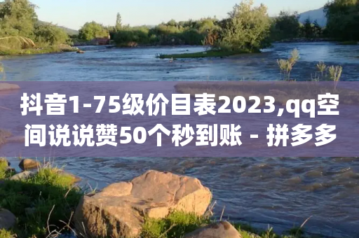 抖音1-75级价目表2023,qq空间说说赞50个秒到账 - 拼多多转盘助力网站 - 拼多多怎么下单更便宜-第1张图片-靖非智能科技传媒