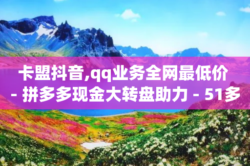 卡盟抖音,qq业务全网最低价 - 拼多多现金大转盘助力 - 51多多查券助手-第1张图片-靖非智能科技传媒