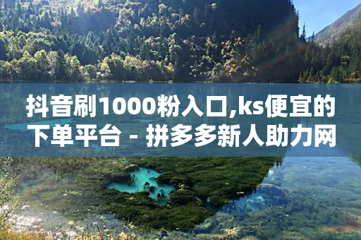 抖音刷1000粉入口,ks便宜的下单平台 - 拼多多新人助力网站免费 - 拼多多助力渠道