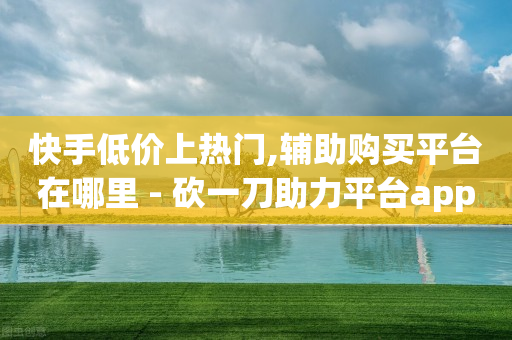 快手低价上热门,辅助购买平台在哪里 - 砍一刀助力平台app - 怎么购买拼多多助力次数