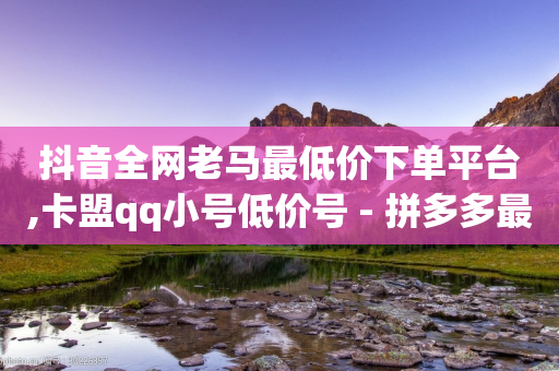 抖音全网老马最低价下单平台,卡盟qq小号低价号 - 拼多多最后0.01碎片 - 十大悬赏任务平台排行榜-第1张图片-靖非智能科技传媒