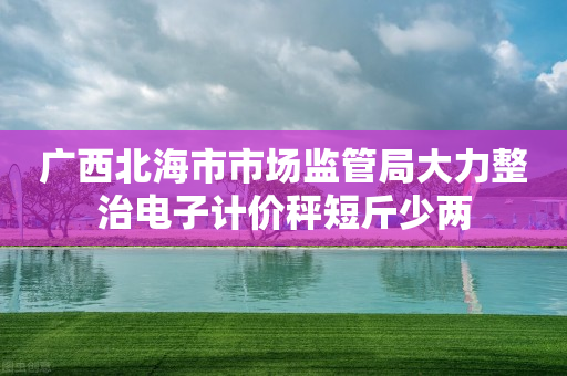 广西北海市市场监管局大力整治电子计价秤短斤少两-第1张图片-靖非智能科技传媒