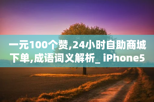 一元100个赞,24小时自助商城下单,成语词义解析_ iPhone54.67.111