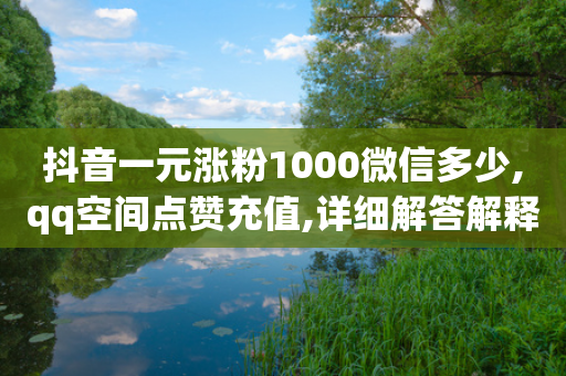 抖音一元涨粉1000微信多少,qq空间点赞充值,详细解答解释落实 _ GM版169.322.185-第1张图片-靖非智能科技传媒