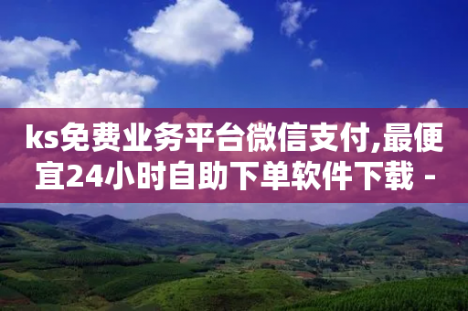 ks免费业务平台微信支付,最便宜24小时自助下单软件下载 - 拼多多刷助力网站新用户真人 - 下载拼多多并安装原版本-第1张图片-靖非智能科技传媒