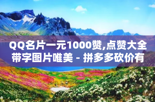 QQ名片一元1000赞,点赞大全带字图片唯美 - 拼多多砍价有几个阶段 - 拼多多700差5积分是套路吗