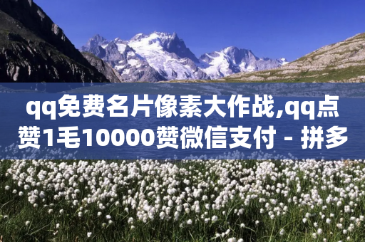 qq免费名片像素大作战,qq点赞1毛10000赞微信支付 - 拼多多砍价助力网站 - 拼多多提现福卡后面还有啥