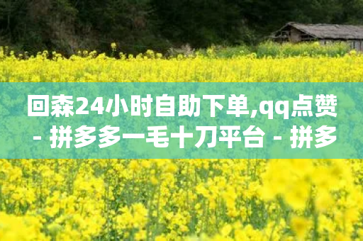 回森24小时自助下单,qq点赞 - 拼多多一毛十刀平台 - 拼多多买刀