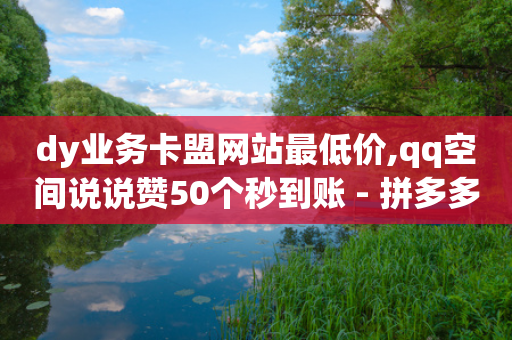 dy业务卡盟网站最低价,qq空间说说赞50个秒到账 - 拼多多助力平台入口 - 拼多多拉人卡密网-第1张图片-靖非智能科技传媒