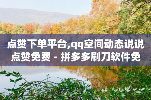 点赞下单平台,qq空间动态说说点赞免费 - 拼多多刷刀软件免费版下载 - 大转盘去哪找拼多多助力群