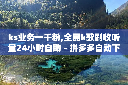 ks业务一千粉,全民k歌刷收听量24小时自助 - 拼多多自动下单脚本 - 拼夕夕现金转盘吞刀-第1张图片-靖非智能科技传媒